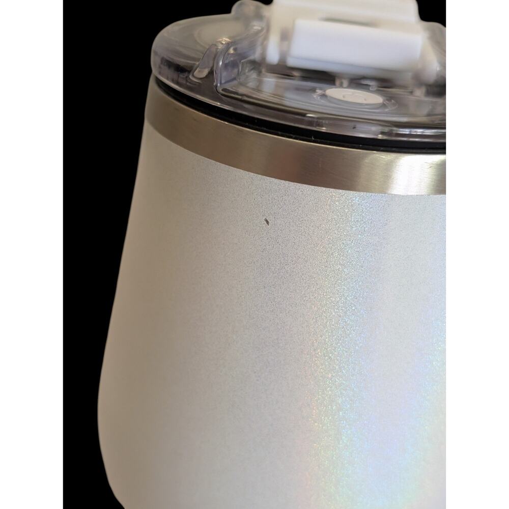 Brumate UnCork'd 14oz Vacuum Insulated Wine Tumbler Glitter White Holographic - Picture 8 of 9
